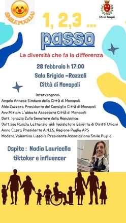 "1, 2, 3... Passo", un incontro dedicato alla valorizzazione delle diversità e all'inclusione sociale