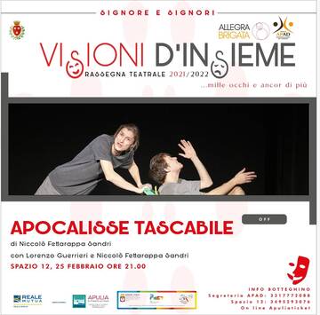 Apocalisse Tascabile, spettacolo teatrale di Niccolò Fettarappa Sandri 