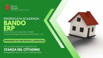 Bando Edilizia Residenziale Pubblica: prorogata la scadenza