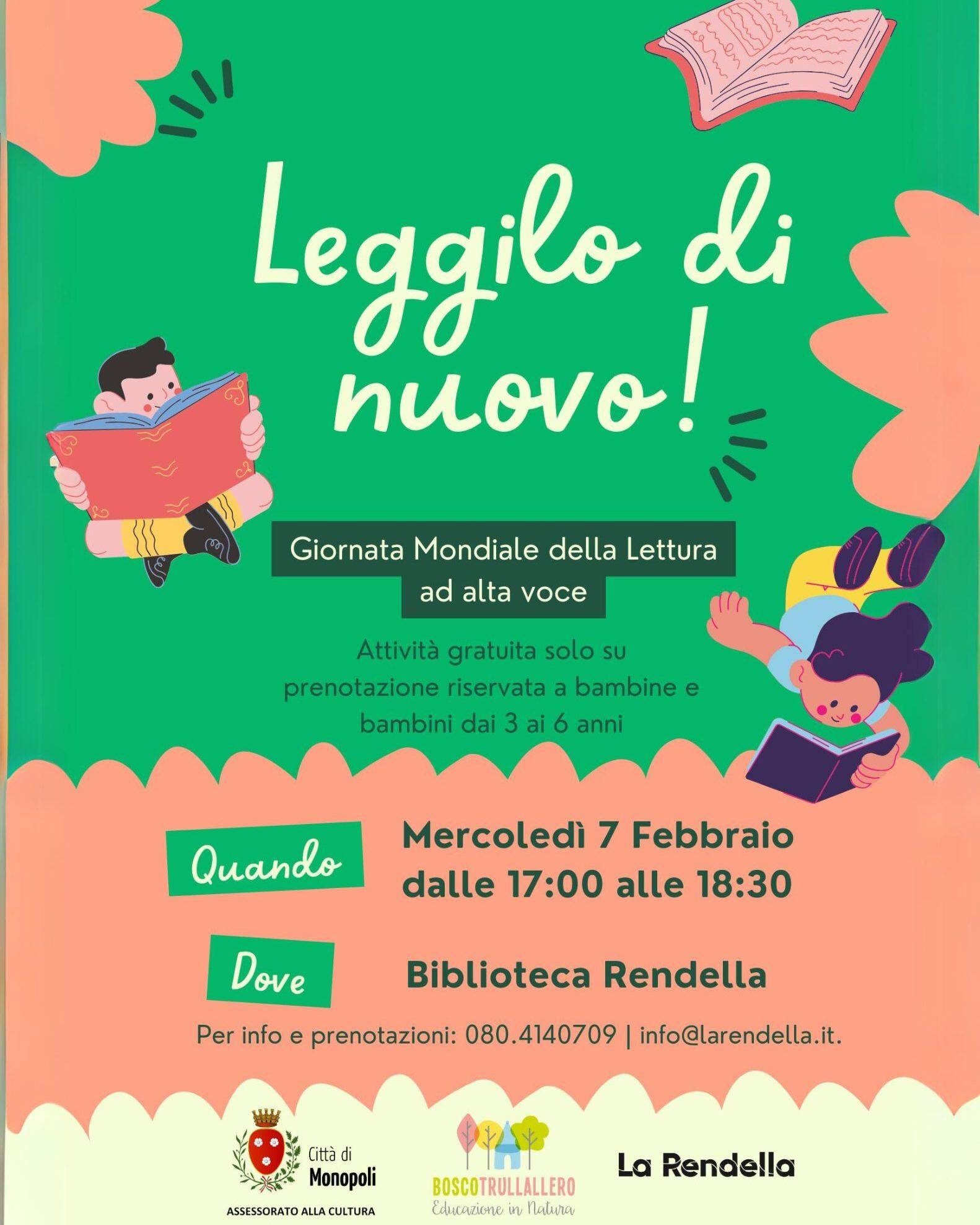 Immagine: Biblioteca Rendella_Leggilo di nuovo