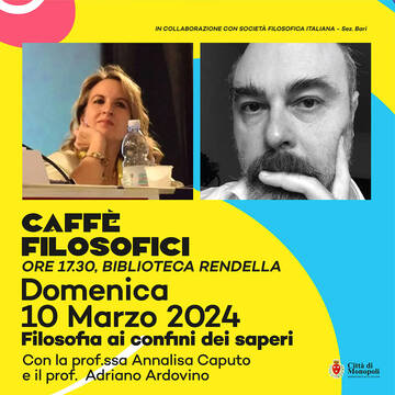 Tornano i "Caffè filosofici" nella Biblioteca Rendella