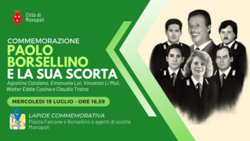 Una corona per non dimenticare la strage di via D’Amelio