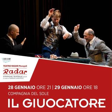 In scena al Radar "Il giuocatore" di Carlo Goldoni