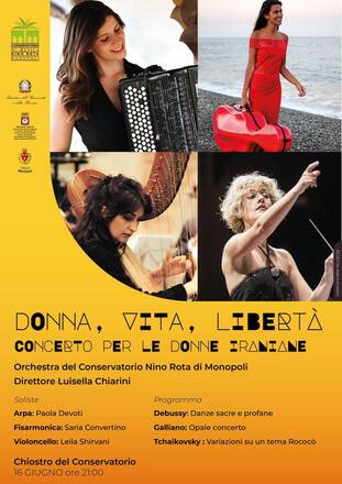 Donna, vita, libertà, concerto per le donne iraniane