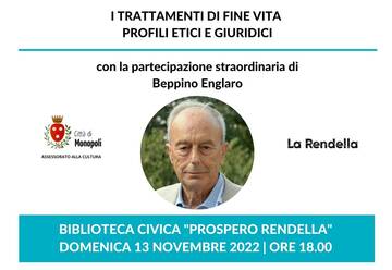“I trattamenti di fine vita. Profili etici e giuridici” , incontro con la partecipazione di Beppino Englaro