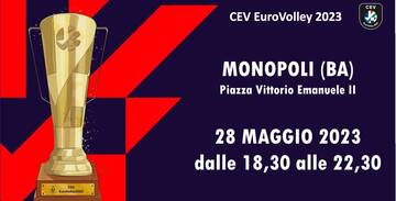 Europeo di pallavolo: in piazza la Coppa 2023