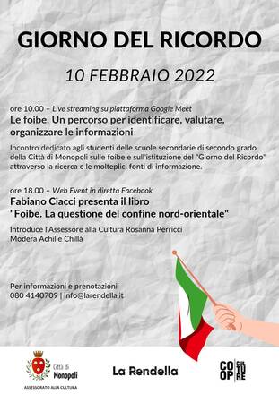 Giorno del Ricordo: gli appuntamenti digitali in Rendella