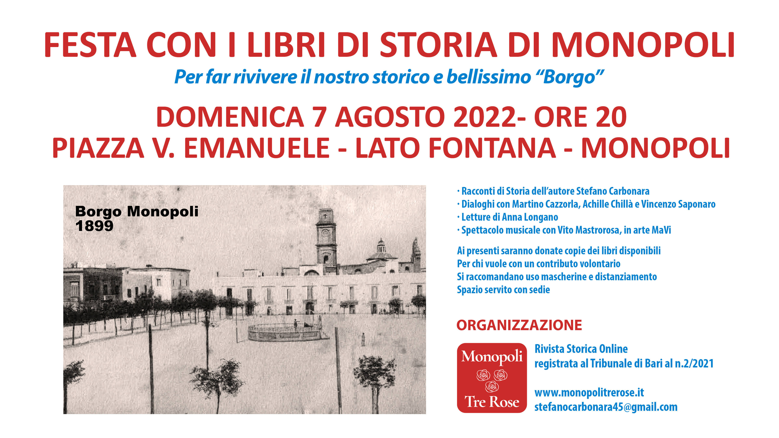 Immagine: Invito con borgo monopoli 1899