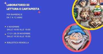 Laboratori di lettura e cartapesta in Rendella