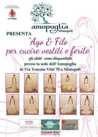Amopuglia, 12 abiti da sposa per le donne in difficoltà