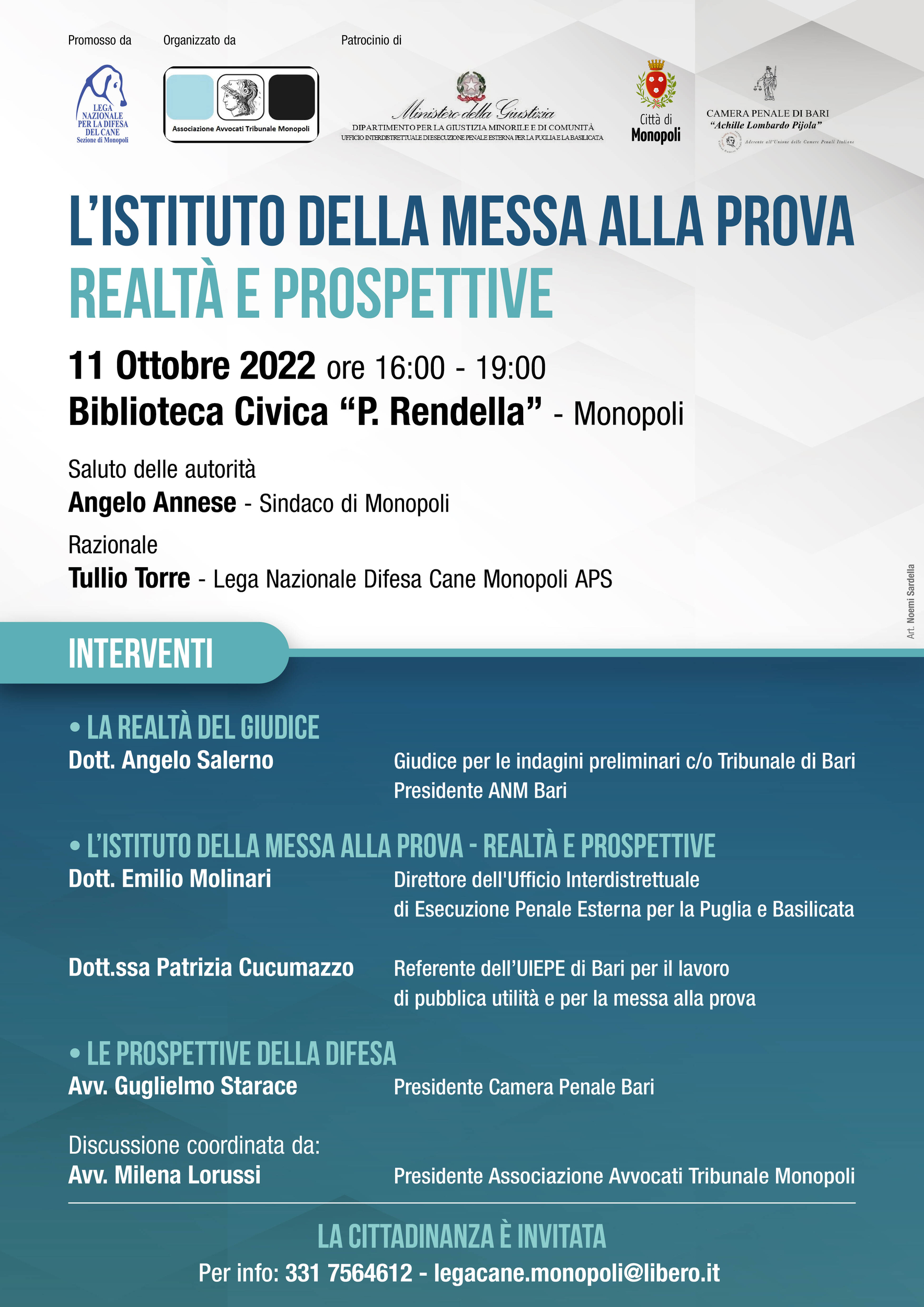 Immagine: Locandina convegno messa alla prova
