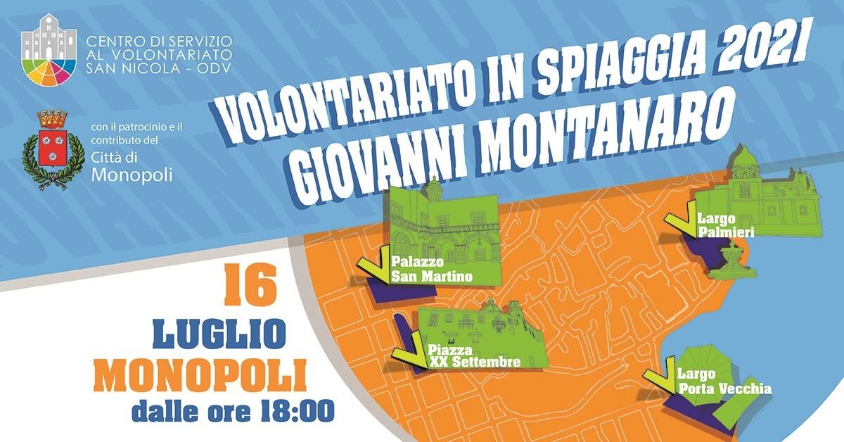 Immagine: Locandina Volontariato in Spiaggia 2021 Giovanni Montanaro
