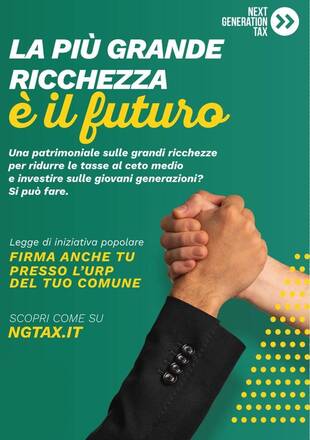 Firme per un Progetto di legge di iniziativa popolare “Istituzione di un'imposta ordinaria sostitutiva sui grandi patrimoni”