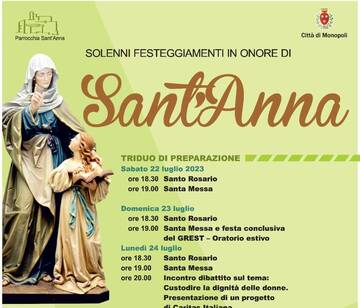 Solenni festeggiamenti in onore di Sant'Anna