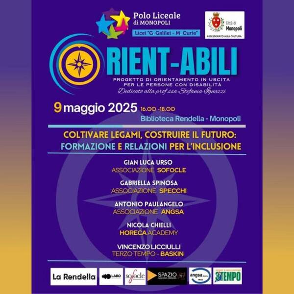 Orient-abili, progetto di orientamento in uscita per le persone con disabilità