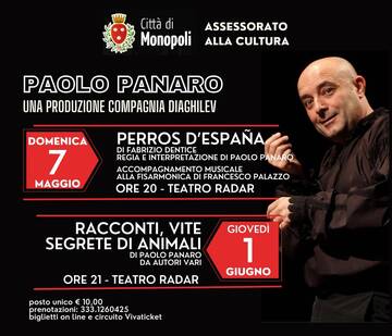 Paolo Panaro al Teatro Radar con due spettacoli
