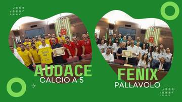  Festa per le promozioni di Audace (calcio a 5) e Fenix (volley)