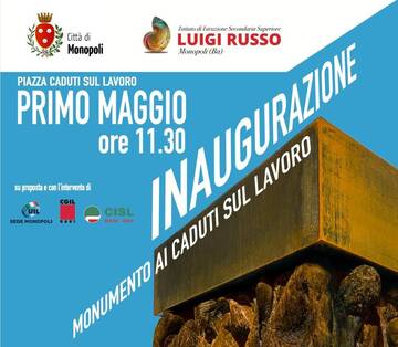 Cerimonia di scopertura di un monumento ai Caduti sul Lavoro