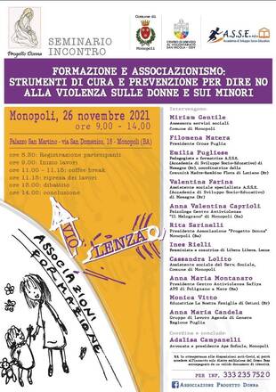 Seminario organizzato da Progetto donna