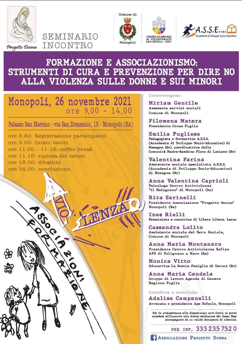 Immagine: Seminario no violenza donne