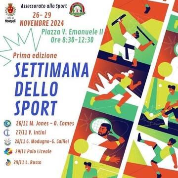 Prima edizione della Settimana dello Sport