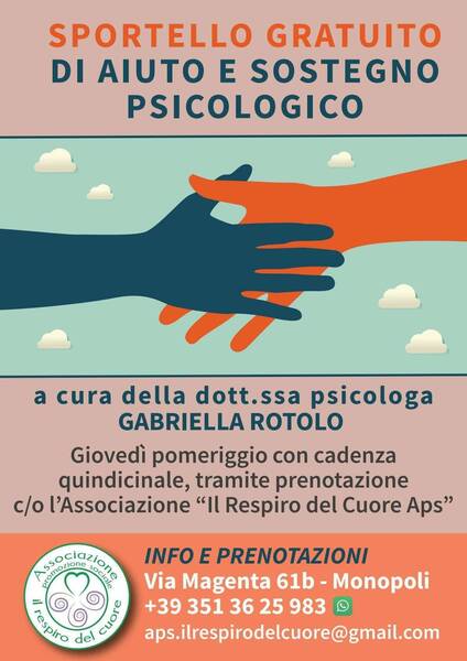 Sportello gratuito di aiuto e sostegno psicologico